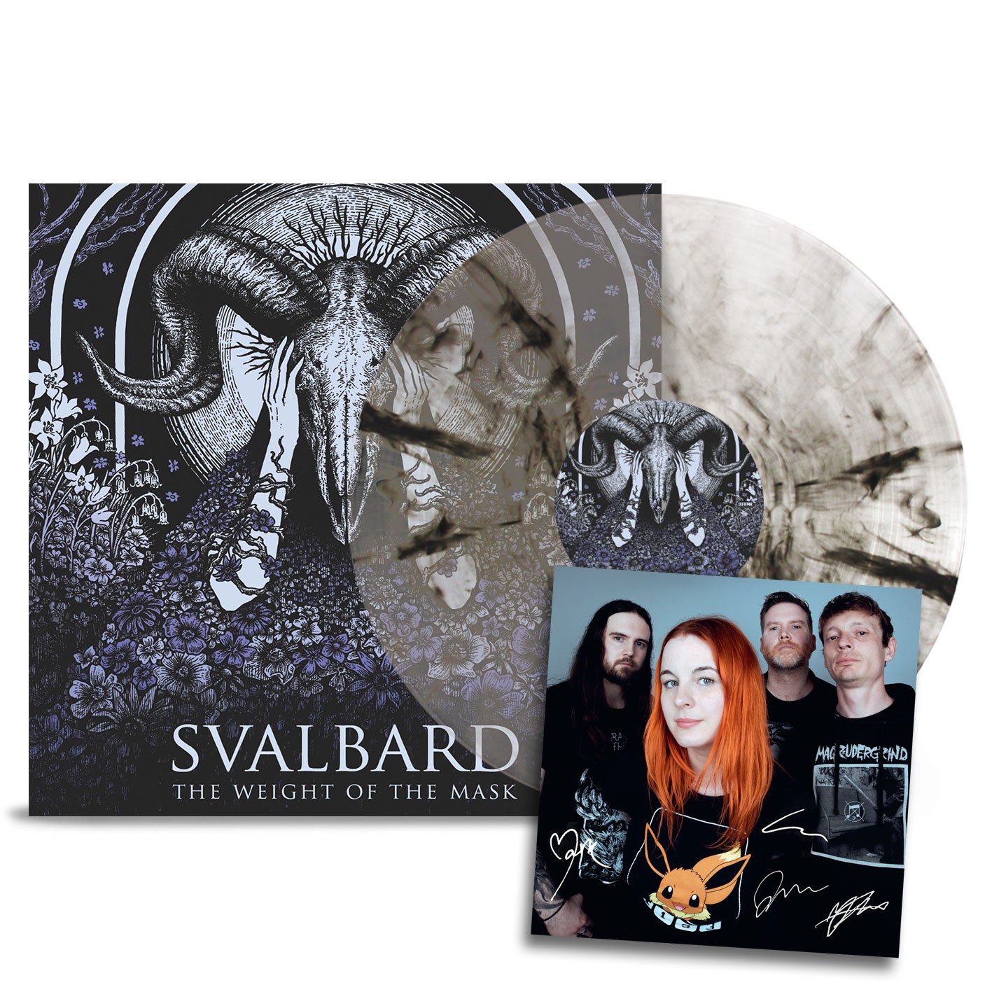 Svalbard The Weight Of The Mask LP Clear Black Marble Vinyl EYESORE EXCLUSIVE