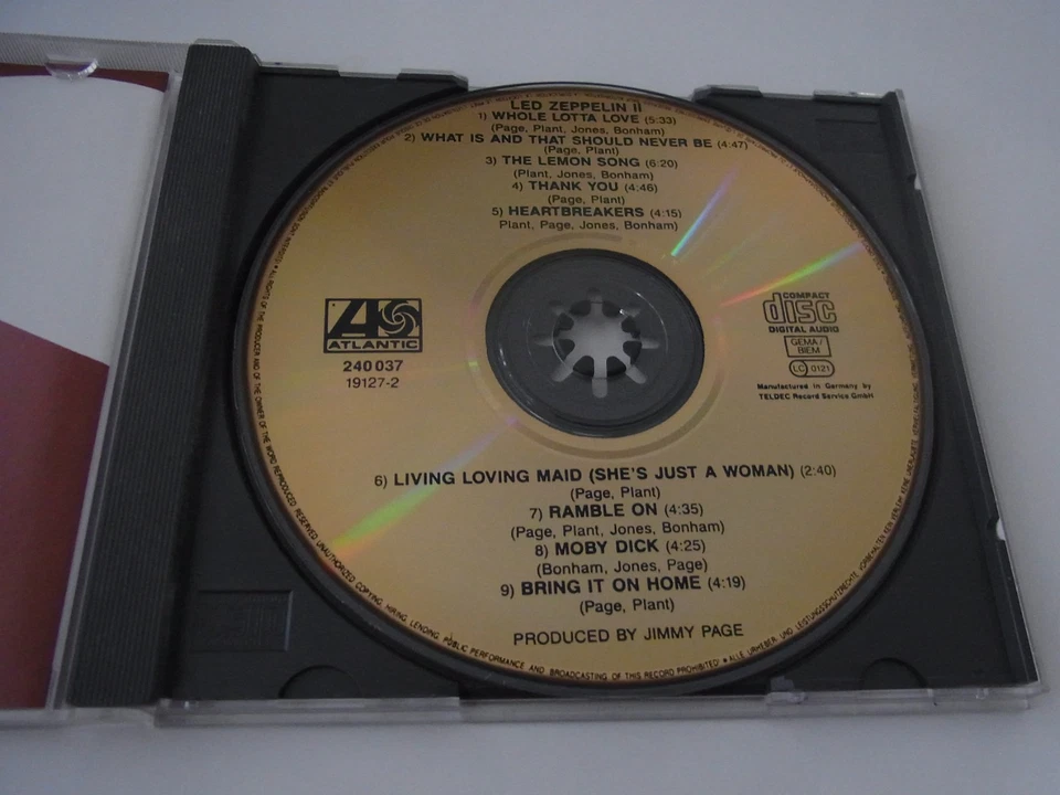 Led Zeppelin   /   II     GOLD    CD      ATLANTIC - Bild 3 von 3