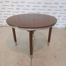 Tavolo Rotondo Vintage Allungabile Profili in Metallo Cromato Italia Anni 60