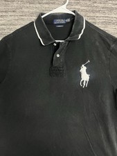 Polo Ralph Lauren Mens Big Pony Custom Fit Polo Shirt Black 2XL Rugby 3 Golf