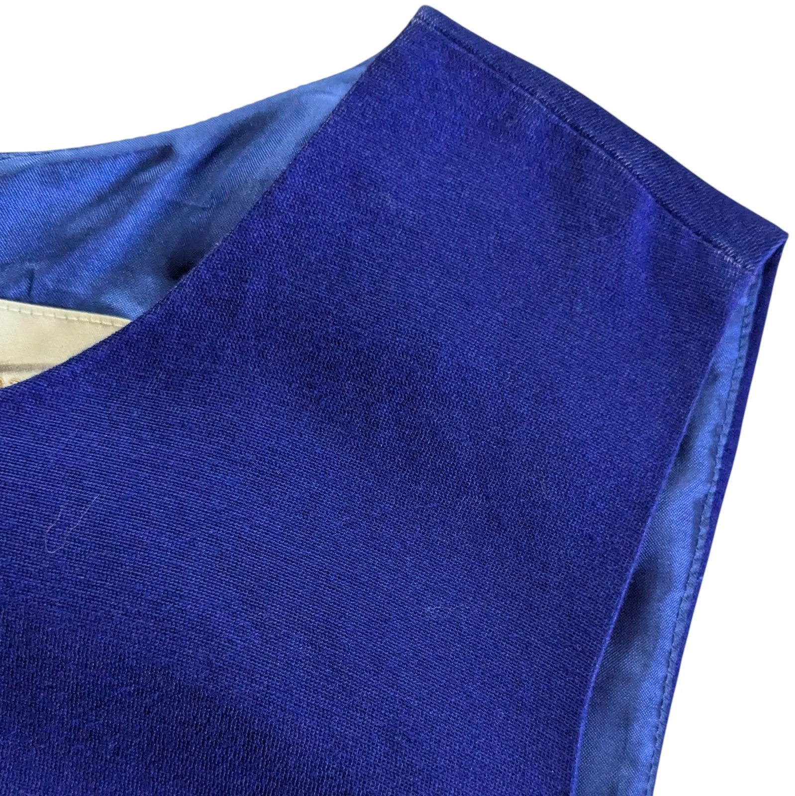 Abito tubino Kate Spade Amanda taglia 14 blu royal cobalto misto cotone seta nuovo con etichette