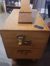 Vintage Esquire Shoe Valet De Luxe Dovetailed Wood