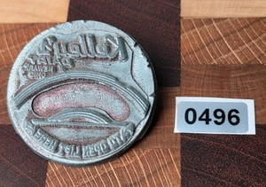 Vintage Kelley's Dairy Newark Ohio Milk Bottle Cap Printing Plate Die Stamp #496