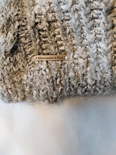Abercrombie & Fitch Cardigan Maglione Donna XS Grigio Aperto Maglia Grossa - Foto 5 di 5
