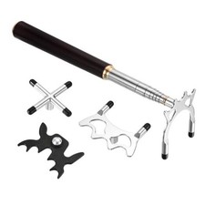 Retractable Billiards Cue Stick Bridge, Pool Cue Accessory with Silver/Black