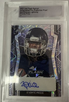 One of One 2022 Leaf Flash D'Vonte Price Auto Kaleidoscope Lightning #1/1 /1 NM