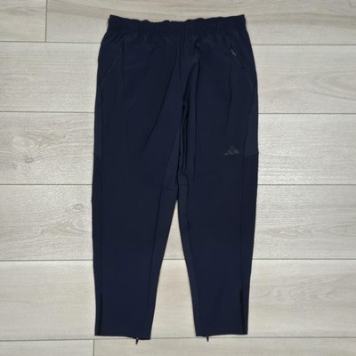 Adidas Pants Mens XL Blue ClimaCool Hybrid Training Zip Hem Stretch Joggers