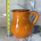 Orange/Brown Accent Stoneware Pitcher Made in Italy — photo 9