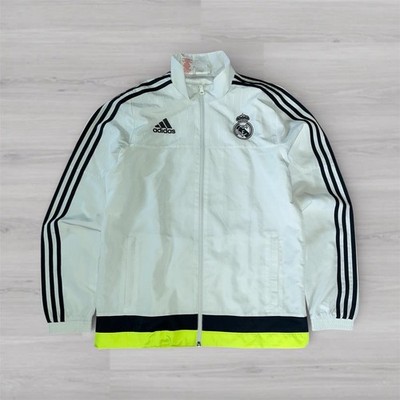 Vintage Adidas Trackjacket Real Madrid 2015 weiß/grau (M)