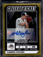 2022 Extra College Tickets Optic Signatures Gabriel Hughes #13 99/99 Bulldogs