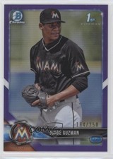 2018 Bowman Chrome Prospects Purple Refractor 184/250 Jorge Guzman #BCP180 c5r