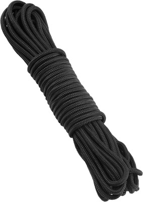 KINGLAKE 5Mm Paracord Seil Schwarz,15M Dicke Nylon-Seil, Schlauchboot Seil,Wäsch