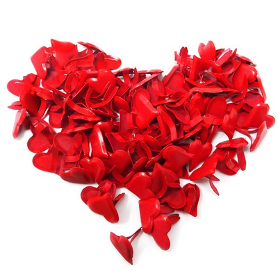 #ad 100PCS Heart Shape Mini Metal Brads Decorative Paper Fasteners for Scrapbooking $12.99