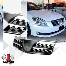 Black Jdm Square Mesh Style Upper Front Hood Grille For 04-06 Nissan Maxima