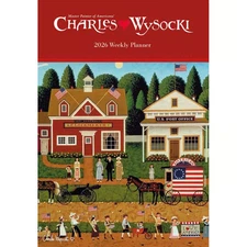 Carousel Calendars,  Wysocki Americana 2026 Weekly Planner, 12'' X 12'', 16-Mont