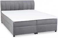 Graues Boxspringbett 200 X 200 Bett Mit Stauraum Matratze Topper Doppelbett