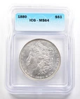 1880 Morgan Silver Dollar MS64 ICG *6595