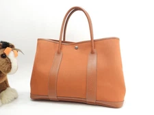 Hermes Garden Party PM Orange Tote Bag Handbag 14.3*10.2*6.8 inch
