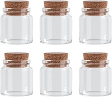 "Bright Creations Small Glass Jars with Cork Lids, 50Ml Mini Bottles for DIY Cra