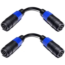 CESS-124 Speakon Female to Female Connector Jack 2 Pole Straight Coupler Cabl...