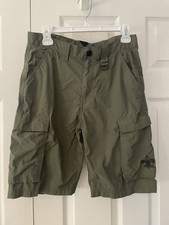 Boy Scouts of America Shorts Youth L Green Cargo Logo Uniform Nylon Performance