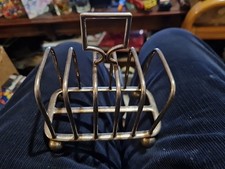Antique Toast Rack  Plated  Heavy Quality  VS Sp Makers Marks Silver Plated