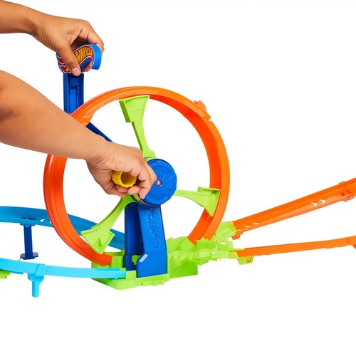 Hot Wheels Schnellstart- und Looping-Spielset mit Die-Cast-Spielzeugauto im Maß - Bild 3 von 6