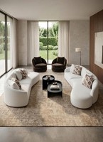 Sofagarnitur Set Modern Weiss Schwarz Elegant Couch Sessel Tische