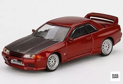 1/64 Nissan GT-R R32 Red Pearl BBS LM Wheels RHD Diecast Mini GT