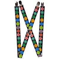 `Suspenders - 1.0`` - Flowers Black/Multi Color` (Us Import) ACC NEU