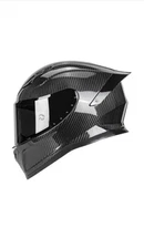 KaESE Carbon Fiber Full Face Motorcycle Helmet Spoiler Sport Touring Street M