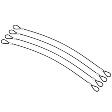 4Pcs Safety Cable Lock 12" Steel Security Wire Stage Lighting Rope Black