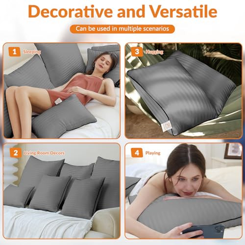 Throw Pillows Insert 12x20 Set of 2,Decorative Pillows for Couch and  - Bild 6 von 6