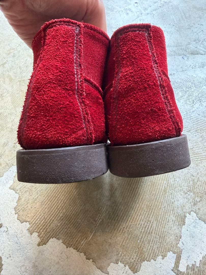 Rare Russell Moccasin Chukka Boots, Red Suede, Size 8 #0919 image 6