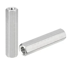 2pcs M8 x 1.25-Pitch 60mm Length Coupling Nuts 304 Stainless Steel Nuts