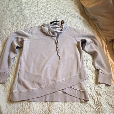 Calvin Klein Women's Purple Hooded Pullover Sweatshirt Cotton S fits M