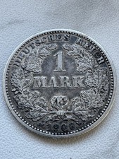 Deutsches Kaiserreich 1 Mark 1908 J Silber Original
