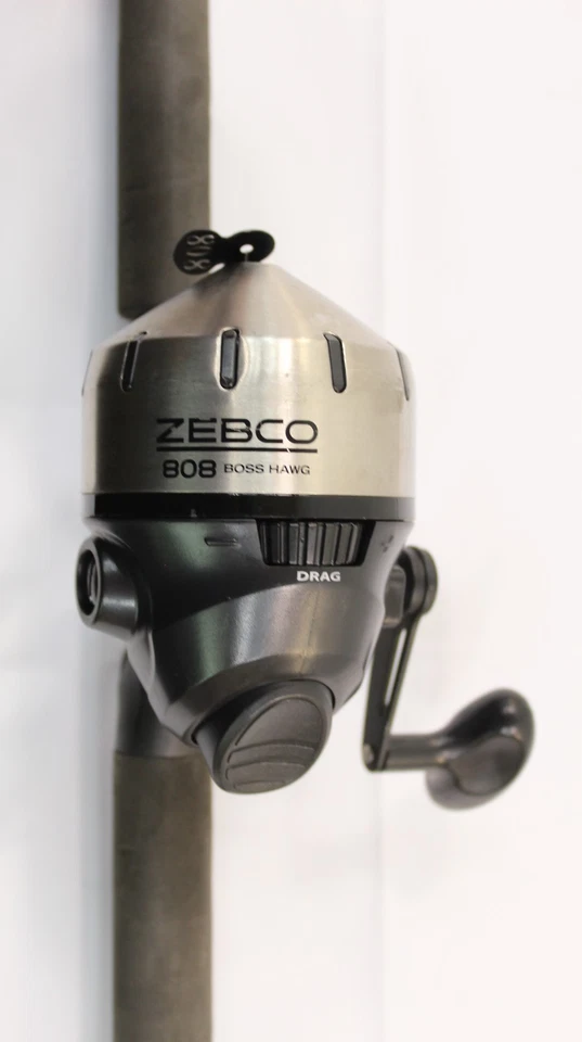 Zebco 808 Boss Hawg 7' Med H, 2 Piece Fishing Combo Solid Fiberglass Orange Tip - Image 4 of 4