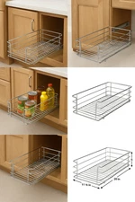 Household Essentials C21221-1 Glidez 2-Tier Sliding Cabinet Organizer 11.5" W...