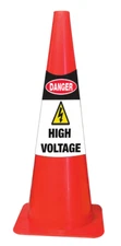 John Dow Industries Cone Collars "Danger - High Voltage" TCC-1