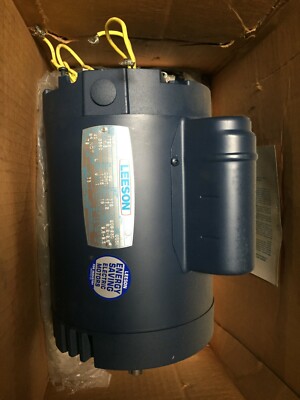 Leeson E110388.00, 1725RPM, 1.5HP, 1PH 60HZ Cont. 40C 1.15SF, 56C DP 115/230V, 