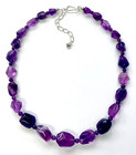 HSN Jay King Sterling Silver Amethyst Graduated 18" Bead Necklace — photo 1