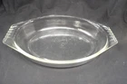 Vintage Pyrex Oval 3 QT. Roaster Casserole Clear Glass Dish w/Handles #088