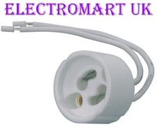 GU10 CERAMIC LAMP BULB HOLDER FITTING 90MM CONNECTING FLY LEAD