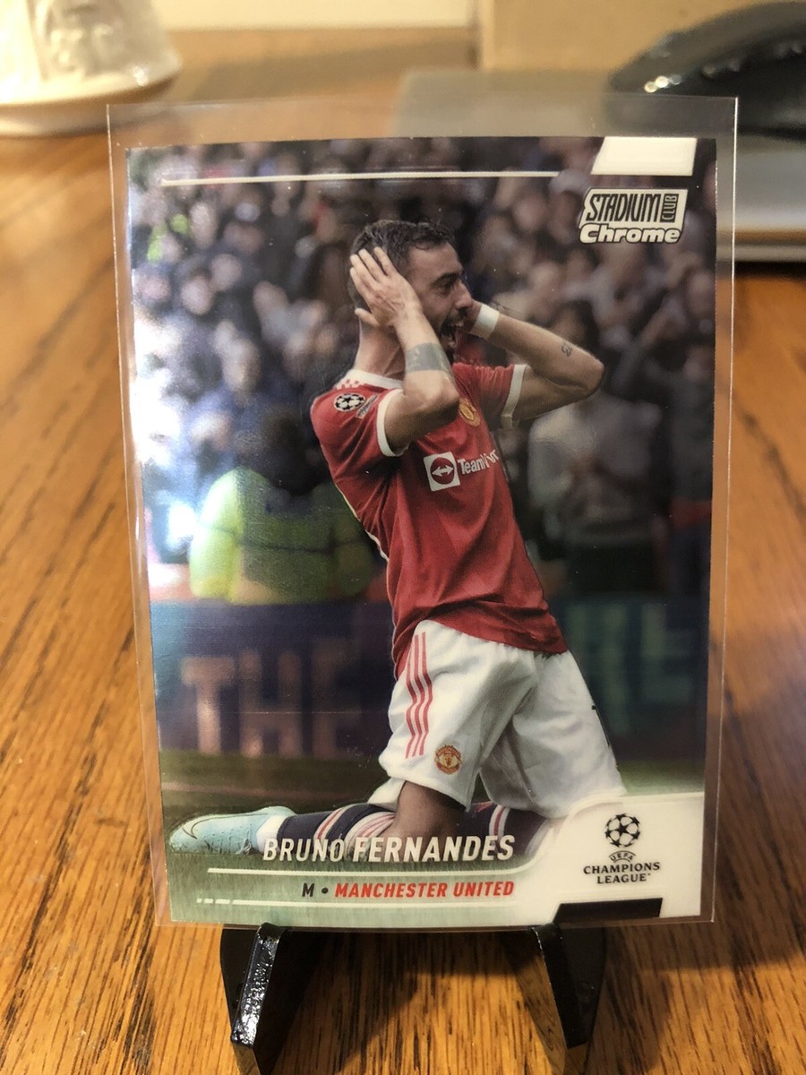 2021-22 Stadium Club Chrome UEFA Base #18 Bruno Fernandes - Man