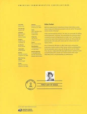 #0221 83c Edna Feber Stamp #3433 Souvenir Page