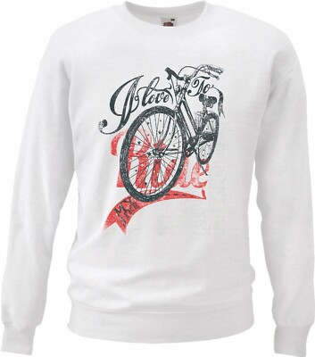 Sweatshirt I LOVE TO RIDE ICH LIEBE MEIN FAHRRAD FAHRRAD FAHREN VELO FAHRERTOUR