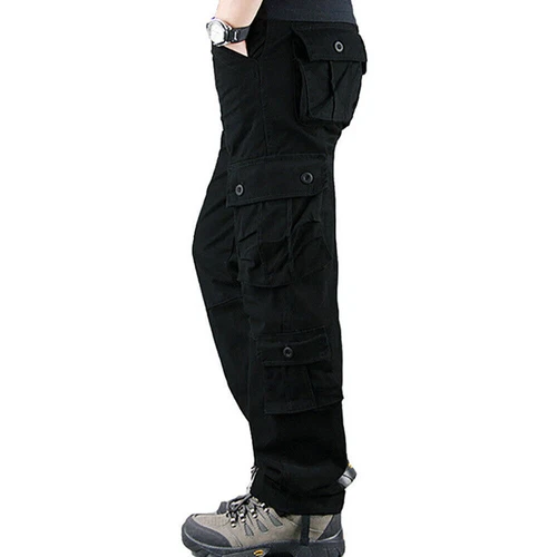 UK Mens Cargo Trousers 100% Cotton Work Trousers Tactical Combat Outdoor Pants - Picture 27 of 40