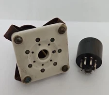 2 Adaptors Hickok 533 (others) Tube Tester Electric Vintage Audio Meter Ceramic