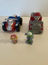 Paw Patrol 2 Vehicles Ryder’s Rescue ATV And Marshall’s Fire Truck W/2 Tiny Figs
